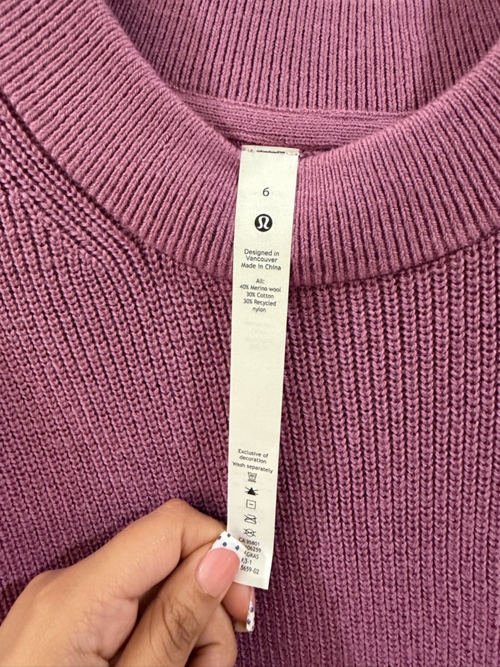 Lululemon Merino Wool Ribbed Crewneck - Picture 2 of 3